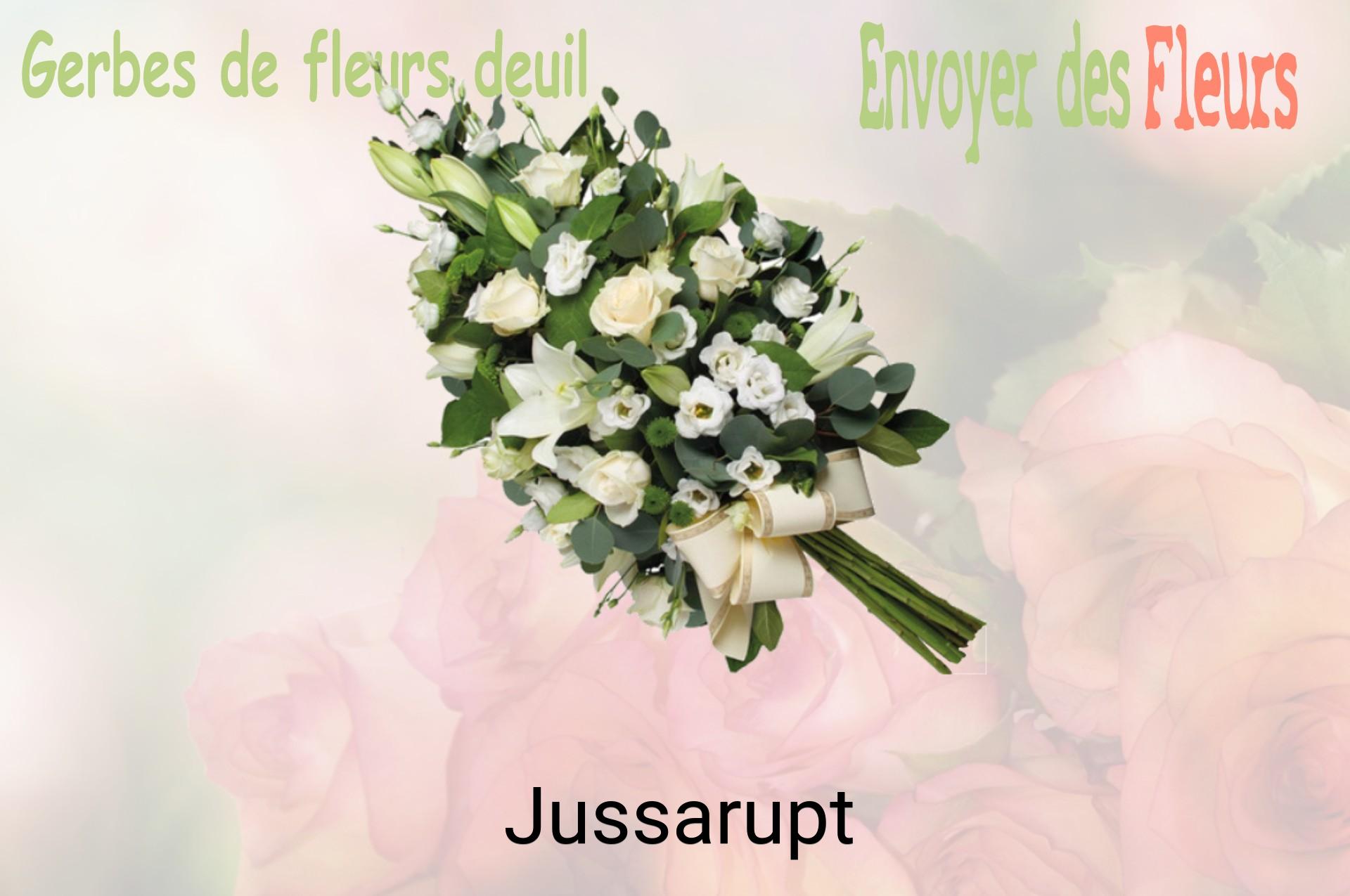 Gerbe de fleurs de deuil livrée à Jussarupt